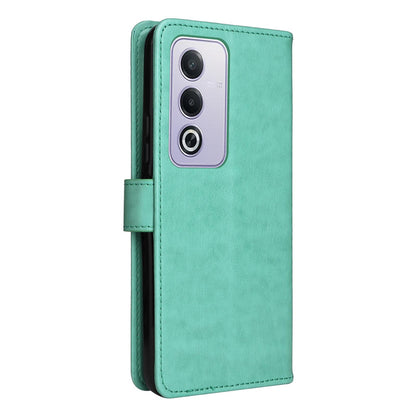 For OPPO K12X 5G Cat and Bee Embossed Flip Leather Phone Case Wallet Cover with Card Slots Cash Pocket Magnetic Stand Protective Shockproof TPU PU Leather Case with Wrist Strap
