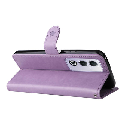 For OPPO K12X 5G Cat and Bee Embossed Flip Leather Phone Case Wallet Cover with Card Slots Cash Pocket Magnetic Stand Protective Shockproof TPU PU Leather Case with Wrist Strap