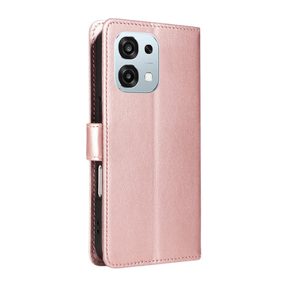 For OPPO A6 Pro 5G Cat and Bee Embossed Flip Leather Phone Case Wallet Cover with Card Slots Cash Pocket Magnetic Stand Protective Shockproof TPU PU Leather Case with Wrist Strap