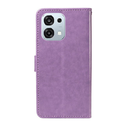 For OPPO A6 Pro 5G Cat and Bee Embossed Flip Leather Phone Case Wallet Cover with Card Slots Cash Pocket Magnetic Stand Protective Shockproof TPU PU Leather Case with Wrist Strap