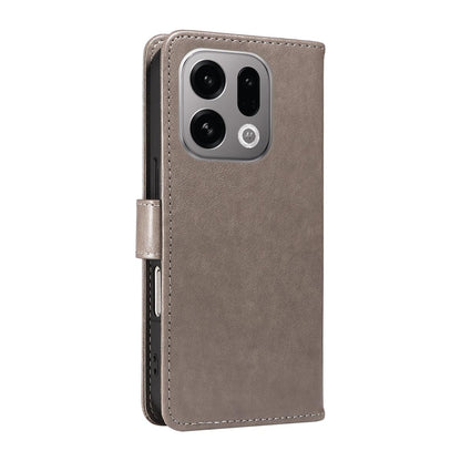 For OPPO Find X9 Cat and Bee Embossed Flip Leather Phone Case Wallet Cover with Card Slots Cash Pocket Magnetic Stand Protective Shockproof TPU PU Leather Case with Wrist Strap