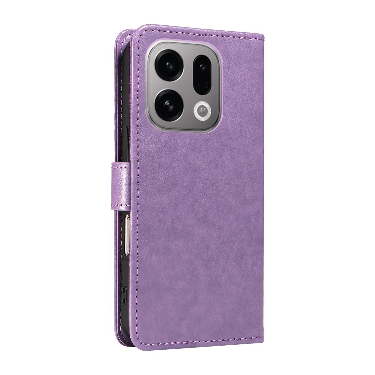 For OPPO Find X9 Cat and Bee Embossed Flip Leather Phone Case Wallet Cover with Card Slots Cash Pocket Magnetic Stand Protective Shockproof TPU PU Leather Case with Wrist Strap
