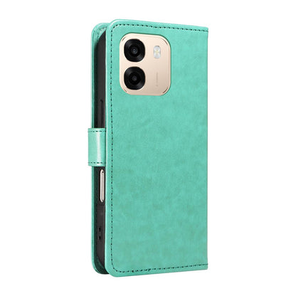 For OPPO A6 5G Cat and Bee Embossed Flip Leather Phone Case Wallet Cover with Card Slots Cash Pocket Magnetic Stand Protective Shockproof TPU PU Leather Case with Wrist Strap