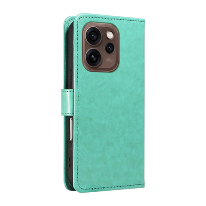 For OPPO Reno15 5G Cat and Bee Embossed Flip Leather Phone Case Wallet Cover with Card Slots Cash Pocket Magnetic Stand Protective Shockproof TPU PU Leather Case with Wrist Strap