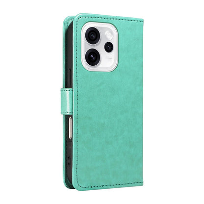 For OPPO Reno15 Pro 5G Cat and Bee Embossed Flip Leather Phone Case Wallet Cover with Card Slots Cash Pocket Magnetic Stand Protective Shockproof TPU PU Leather Case with Wrist Strap