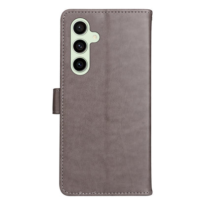 For Samsung Galaxy S24 FE 5G Cat and Bee Embossed Flip Leather Phone Case Wallet Cover with Card Slots Cash Pocket Magnetic Stand Protective Shockproof TPU PU Leather Case with Wrist Strap