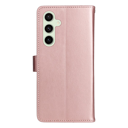 For Samsung Galaxy S24 FE 5G Cat and Bee Embossed Flip Leather Phone Case Wallet Cover with Card Slots Cash Pocket Magnetic Stand Protective Shockproof TPU PU Leather Case with Wrist Strap