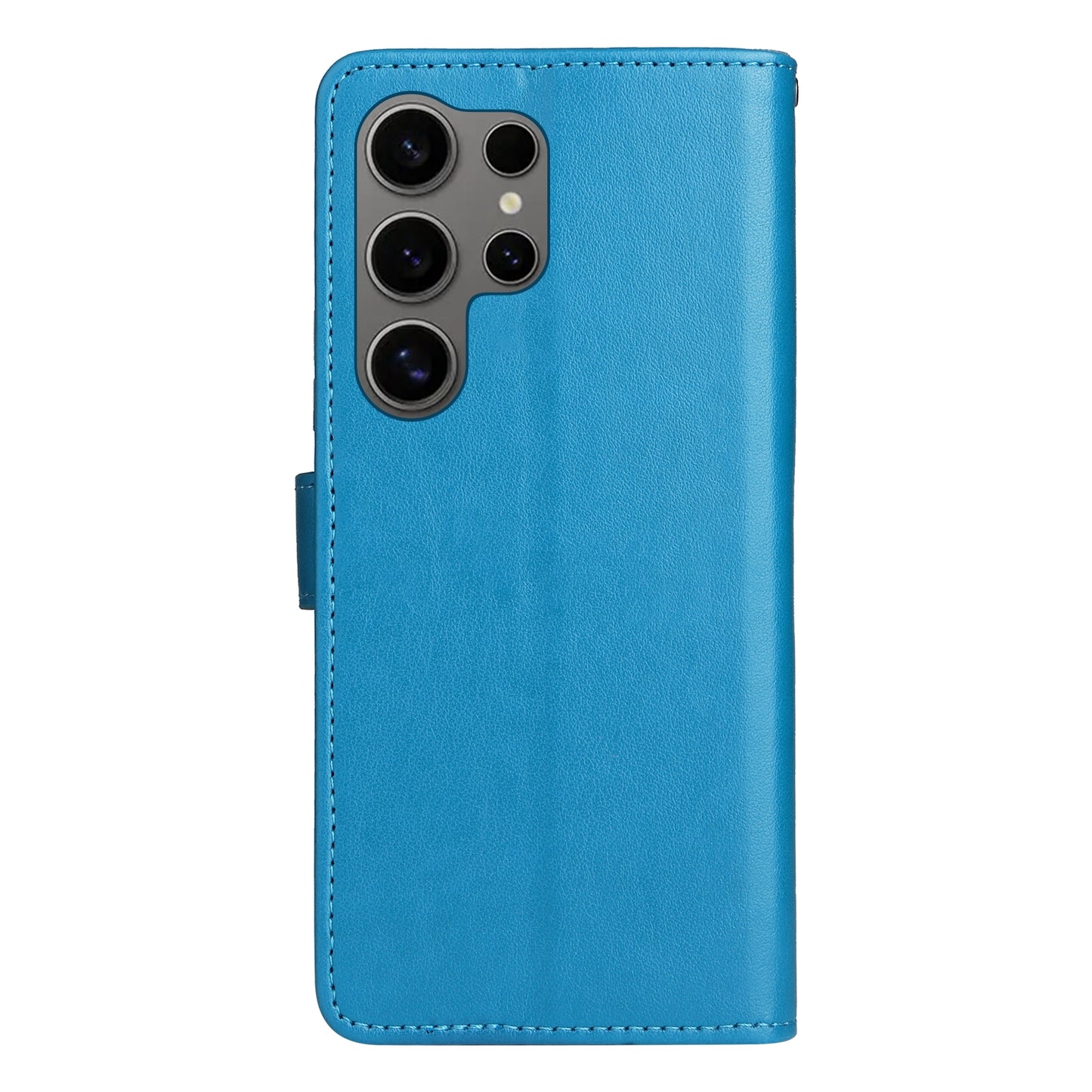 For Samsung Galaxy S25 Ultra 5G Cat and Bee Embossed Flip Leather Phone Case Wallet Cover with Card Slots Cash Pocket Magnetic Stand Protective Shockproof TPU PU Leather Case with Wrist Strap