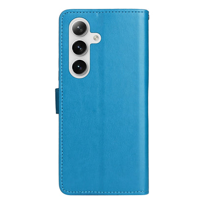 For Samsung Galaxy S25 5G Cat and Bee Embossed Flip Leather Phone Case Wallet Cover with Card Slots Cash Pocket Magnetic Stand Protective Shockproof TPU PU Leather Case with Wrist Strap