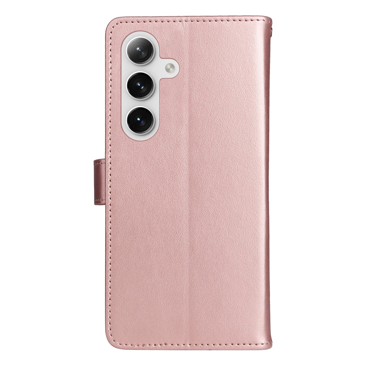 For Samsung Galaxy S25+ 5G Cat and Bee Embossed Flip Leather Phone Case Wallet Cover with Card Slots Cash Pocket Magnetic Stand Protective Shockproof TPU PU Leather Case with Wrist Strap