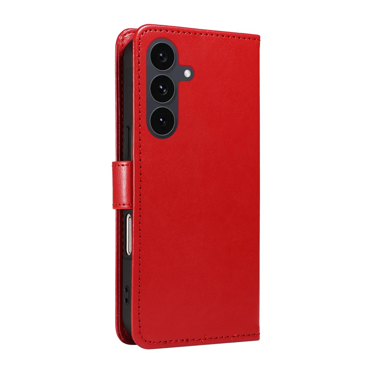 For Samsung Galaxy S25 FE 5G Cat and Bee Embossed Flip Leather Phone Case Wallet Cover with Card Slots Cash Pocket Magnetic Stand Protective Shockproof TPU PU Leather Case with Wrist Strap