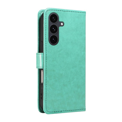 For Samsung Galaxy S25 FE 5G Cat and Bee Embossed Flip Leather Phone Case Wallet Cover with Card Slots Cash Pocket Magnetic Stand Protective Shockproof TPU PU Leather Case with Wrist Strap