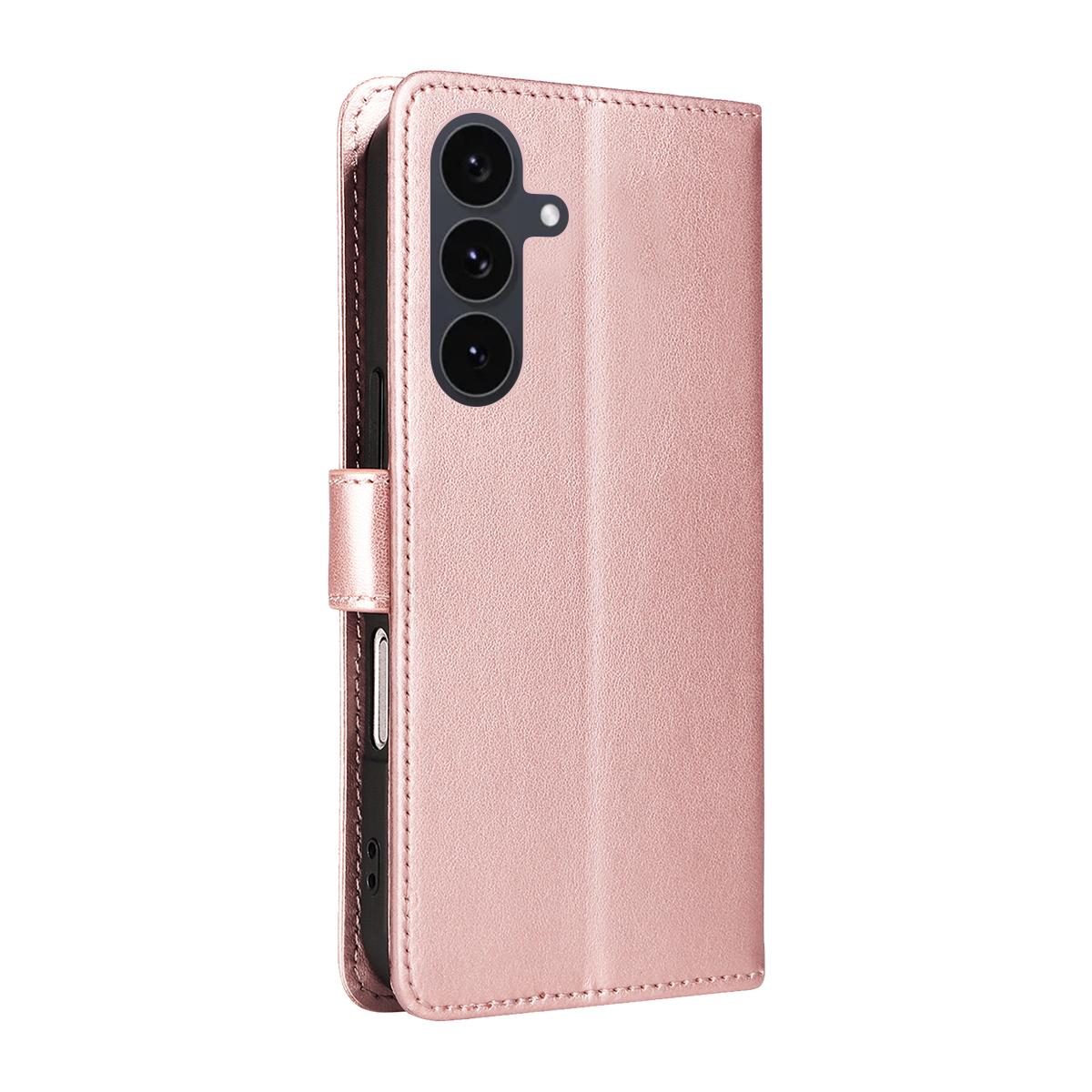 For Samsung Galaxy S25 FE 5G Cat and Bee Embossed Flip Leather Phone Case Wallet Cover with Card Slots Cash Pocket Magnetic Stand Protective Shockproof TPU PU Leather Case with Wrist Strap