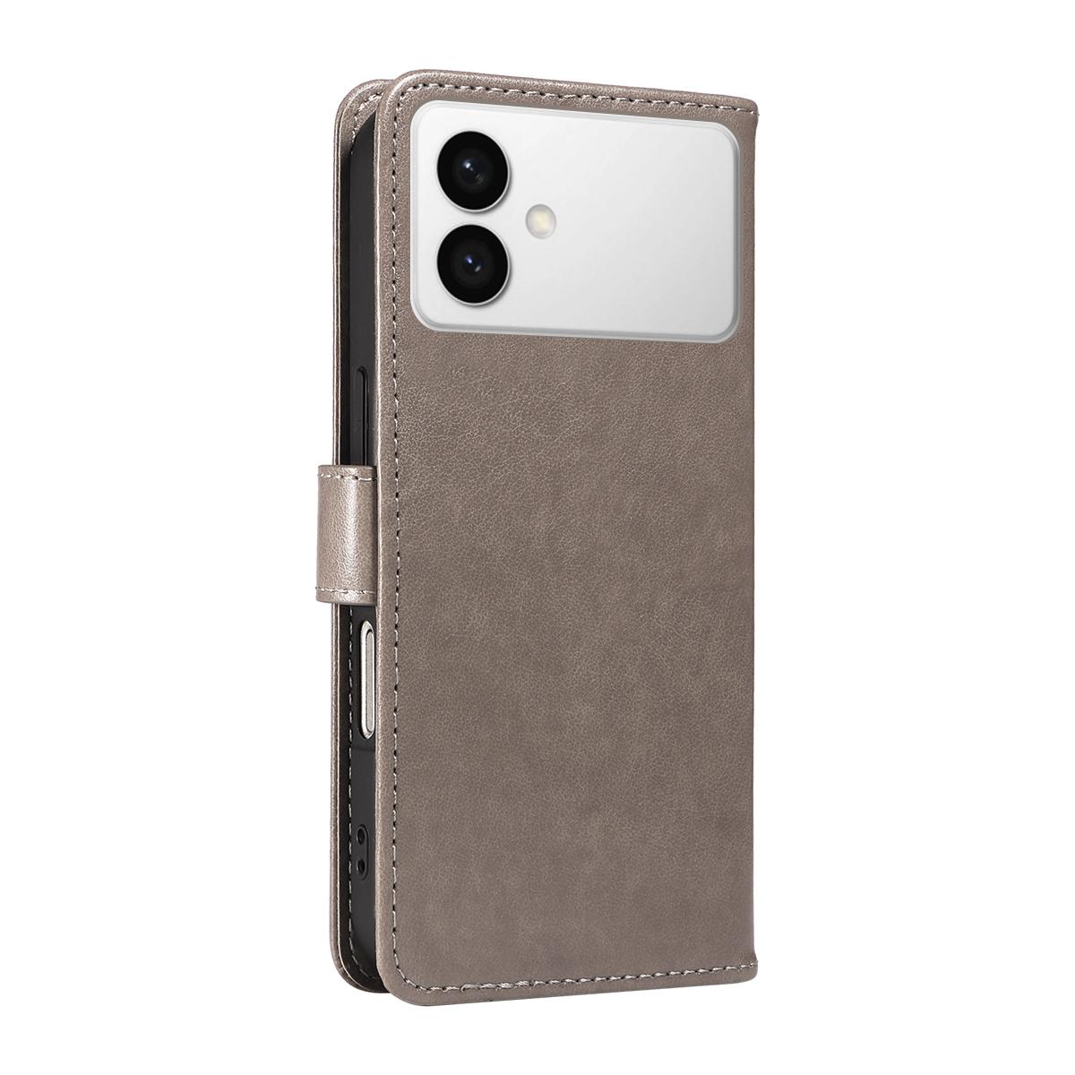 For Samsung Galaxy S26 Edge 5G Cat and Bee Embossed Flip Leather Phone Case Wallet Cover with Card Slots Cash Pocket Magnetic Stand Protective Shockproof TPU PU Leather Case with Wrist Strap
