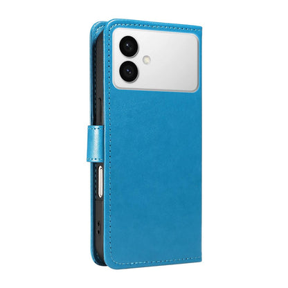 For Samsung Galaxy S26 Edge 5G Cat and Bee Embossed Flip Leather Phone Case Wallet Cover with Card Slots Cash Pocket Magnetic Stand Protective Shockproof TPU PU Leather Case with Wrist Strap