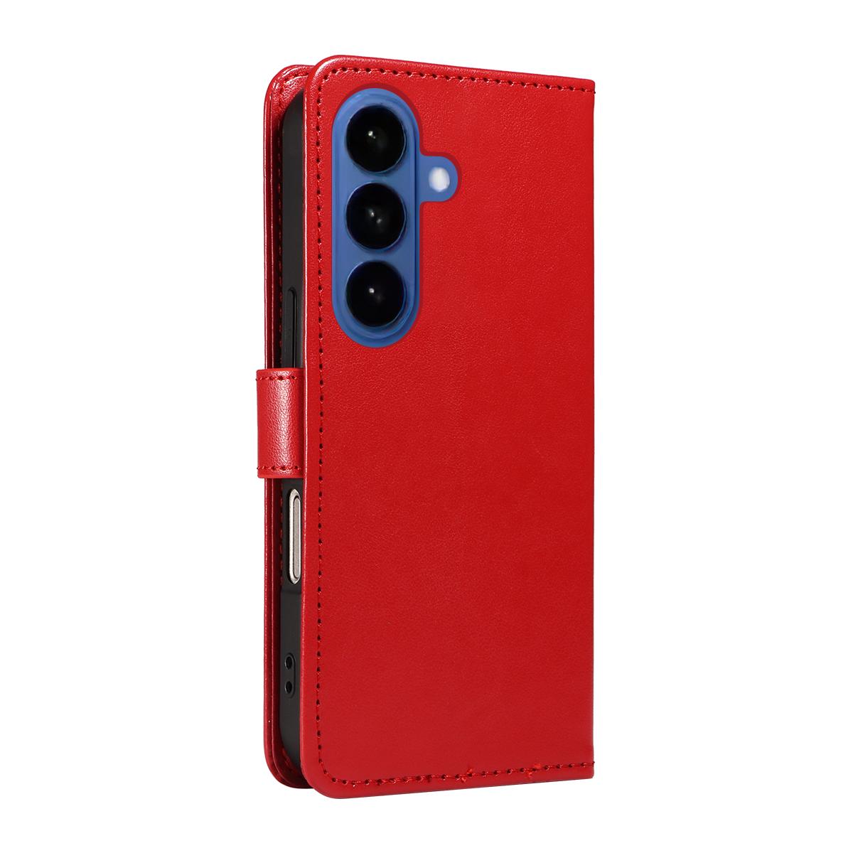 For Samsung Galaxy S26 5G Cat and Bee Embossed Flip Leather Phone Case Wallet Cover with Card Slots Cash Pocket Magnetic Stand Protective Shockproof TPU PU Leather Case with Wrist Strap