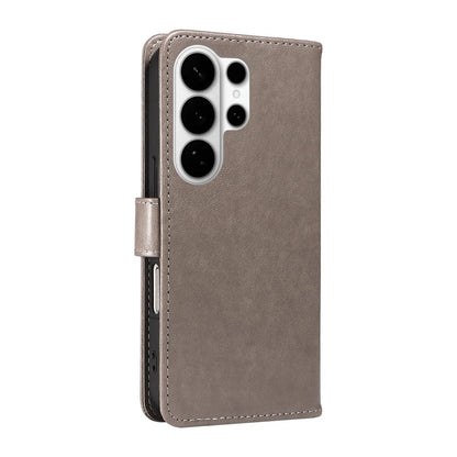 For Samsung Galaxy S26 Ultra 5G Cat and Bee Embossed Flip Leather Phone Case Wallet Cover with Card Slots Cash Pocket Magnetic Stand Protective Shockproof TPU PU Leather Case with Wrist Strap