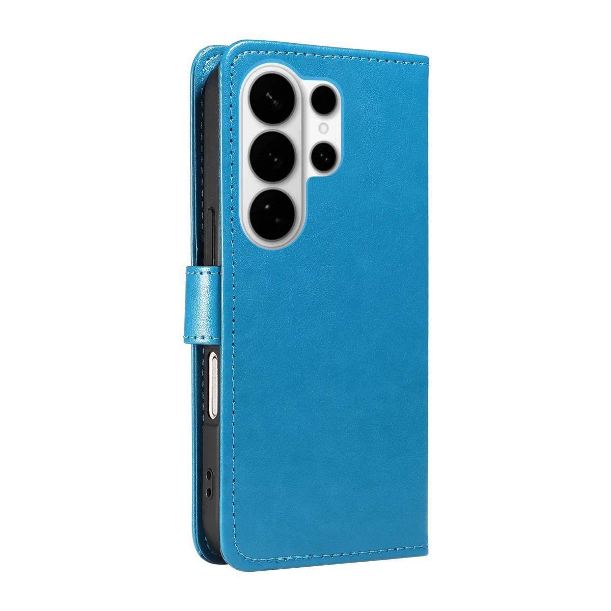 For Samsung Galaxy S26 Ultra 5G Cat and Bee Embossed Flip Leather Phone Case Wallet Cover with Card Slots Cash Pocket Magnetic Stand Protective Shockproof TPU PU Leather Case with Wrist Strap