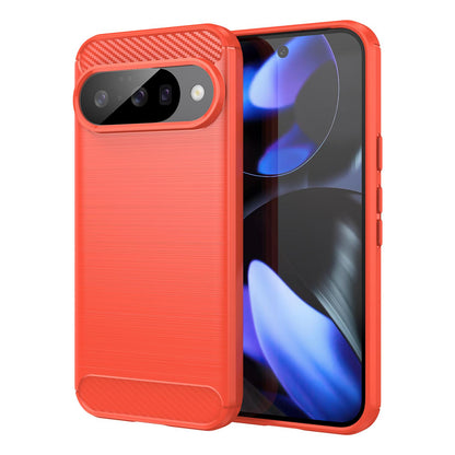 Google Pixel 10 Carbon Fiber Brushed Texture TPU Protective Phone Case Shockproof Slim Cover