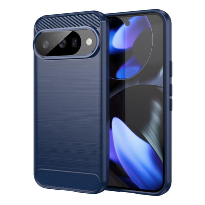 Google Pixel 10 Carbon Fiber Brushed Texture TPU Protective Phone Case Shockproof Slim Cover