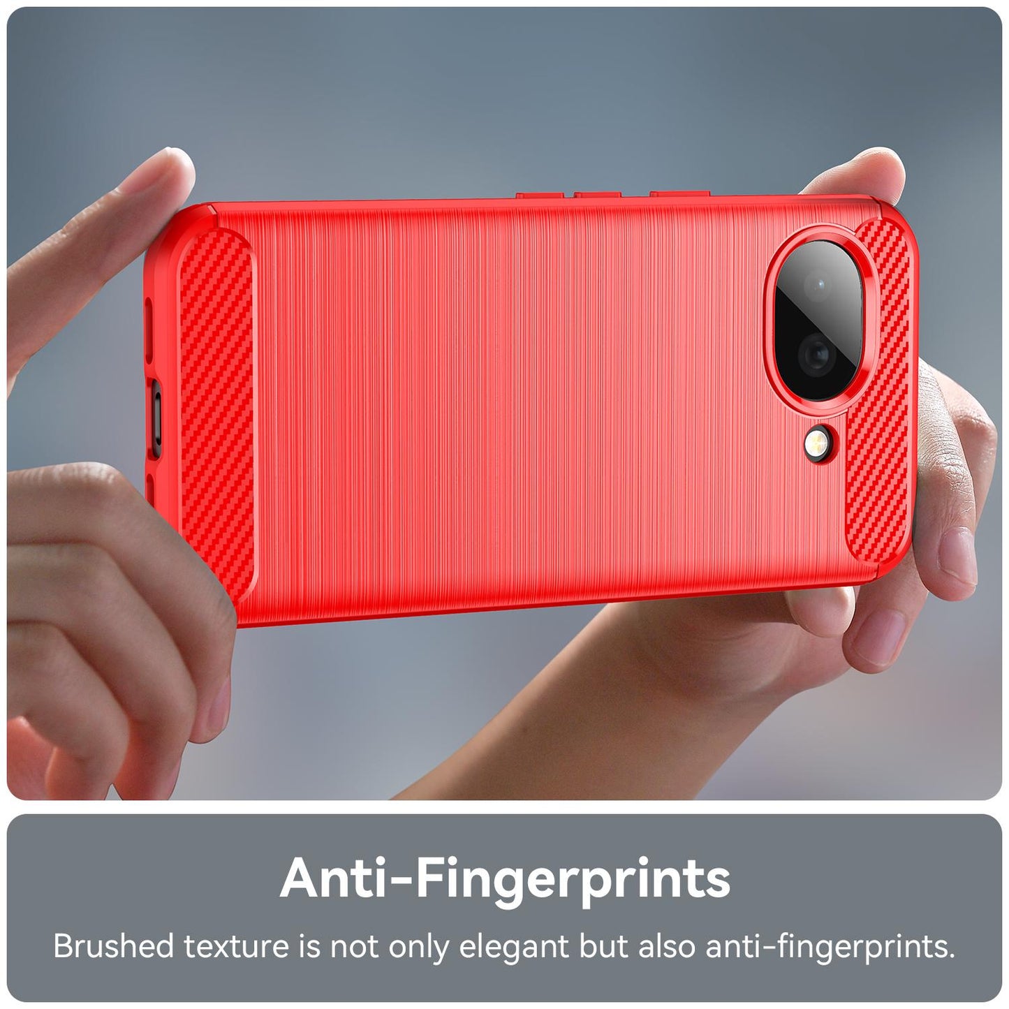 Google Pixel 10a Carbon Fiber Brushed Texture TPU Protective Phone Case Shockproof Slim Cover