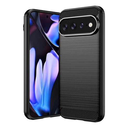 Google Pixel 11 Pro XL Carbon Fiber Brushed Texture TPU Protective Phone Case Shockproof Slim Cover