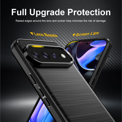Google Pixel 11 Pro XL Carbon Fiber Brushed Texture TPU Protective Phone Case Shockproof Slim Cover