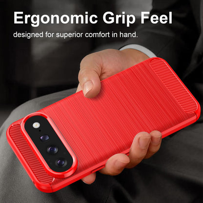 Google Pixel 11 Pro XL Carbon Fiber Brushed Texture TPU Protective Phone Case Shockproof Slim Cover