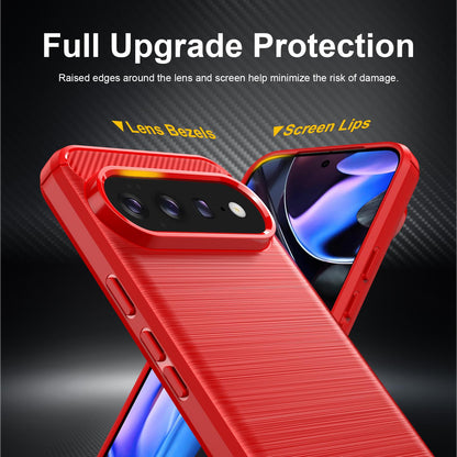 Google Pixel 11 Pro XL Carbon Fiber Brushed Texture TPU Protective Phone Case Shockproof Slim Cover
