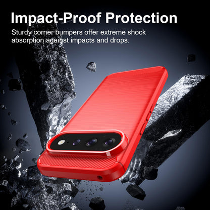 Google Pixel 11 Pro XL Carbon Fiber Brushed Texture TPU Protective Phone Case Shockproof Slim Cover