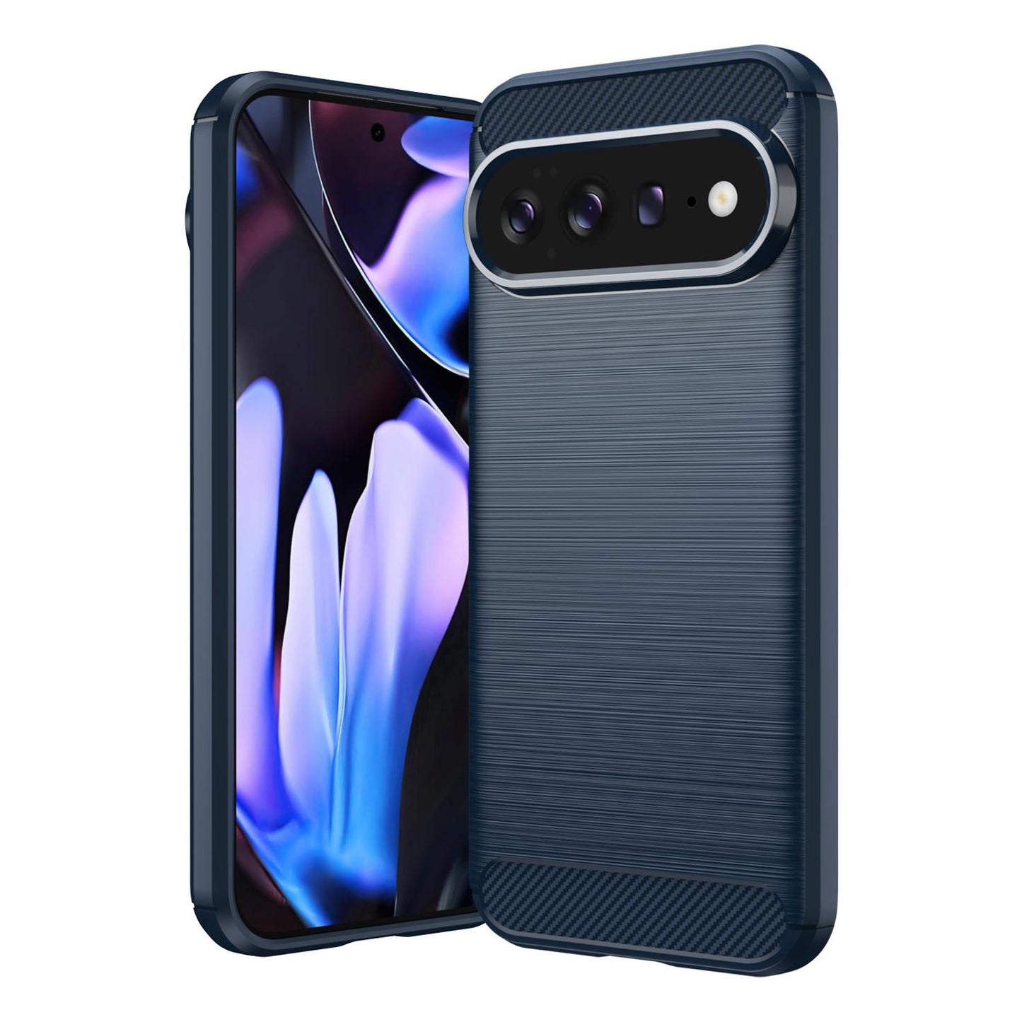 Google Pixel 11 Pro XL Carbon Fiber Brushed Texture TPU Protective Phone Case Shockproof Slim Cover
