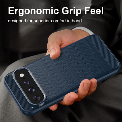 Google Pixel 11 Pro XL Carbon Fiber Brushed Texture TPU Protective Phone Case Shockproof Slim Cover