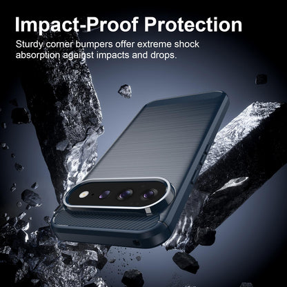 Google Pixel 11 Pro XL Carbon Fiber Brushed Texture TPU Protective Phone Case Shockproof Slim Cover