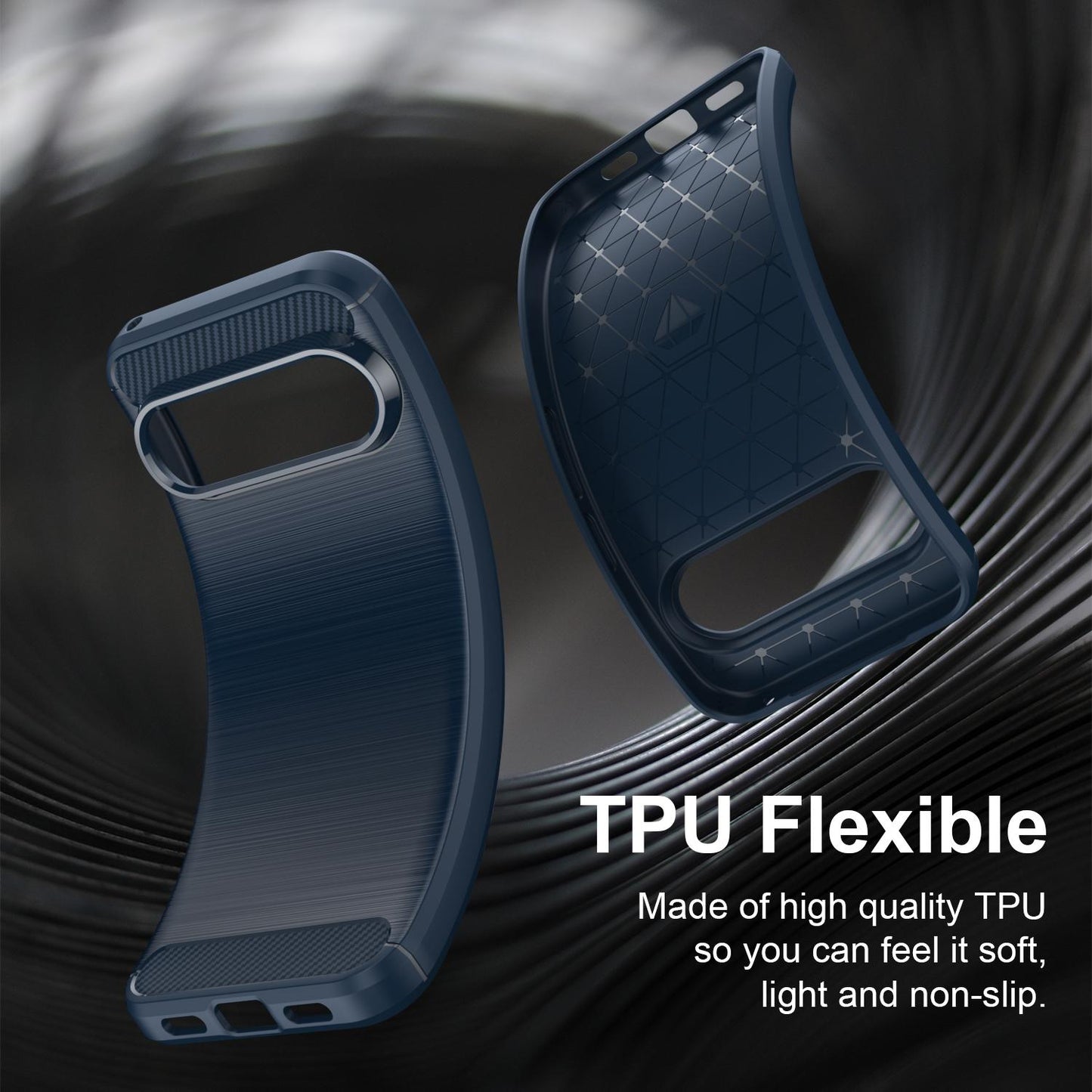 Google Pixel 11 Pro XL Carbon Fiber Brushed Texture TPU Protective Phone Case Shockproof Slim Cover