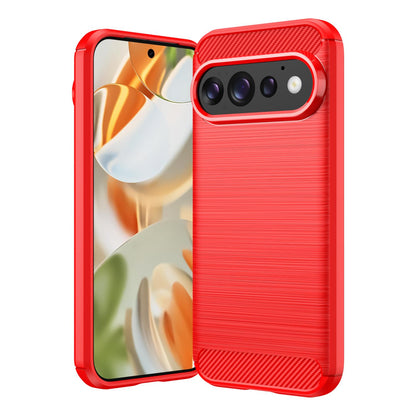 Google Pixel 11 Carbon Fiber Brushed Texture TPU Protective Phone Case Shockproof Slim Cover