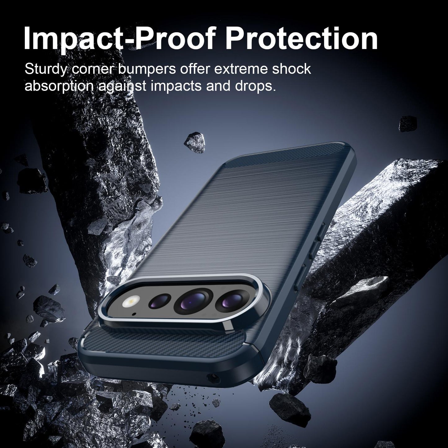 Google Pixel 11 Carbon Fiber Brushed Texture TPU Protective Phone Case Shockproof Slim Cover