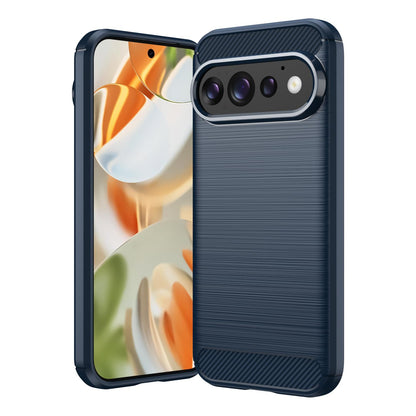 Google Pixel 11 Pro Carbon Fiber Brushed Texture TPU Protective Phone Case Shockproof Slim Cover