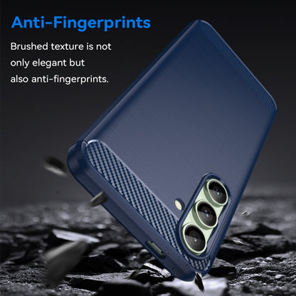 Samsung Galaxy S24 FE 5G Carbon Fibre Brushed Texture TPU Protective Phone Case Shockproof Slim Cover