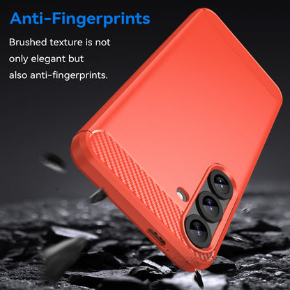 Samsung Galaxy S25+ 5G Carbon Fibre Brushed Texture TPU Protective Phone Case Shockproof Slim Cover