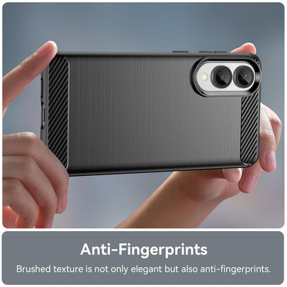 Samsung Galaxy S25 Edge 5G Carbon Fibre Brushed Texture TPU Protective Phone Case Shockproof Slim Cover
