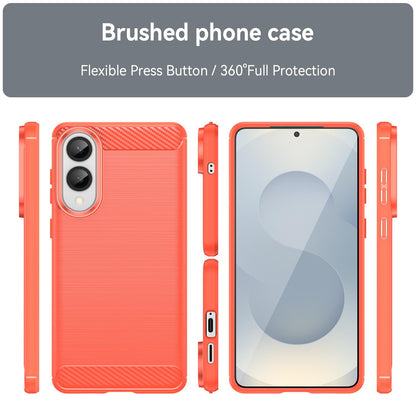 Samsung Galaxy S25 Edge 5G Carbon Fibre Brushed Texture TPU Protective Phone Case Shockproof Slim Cover