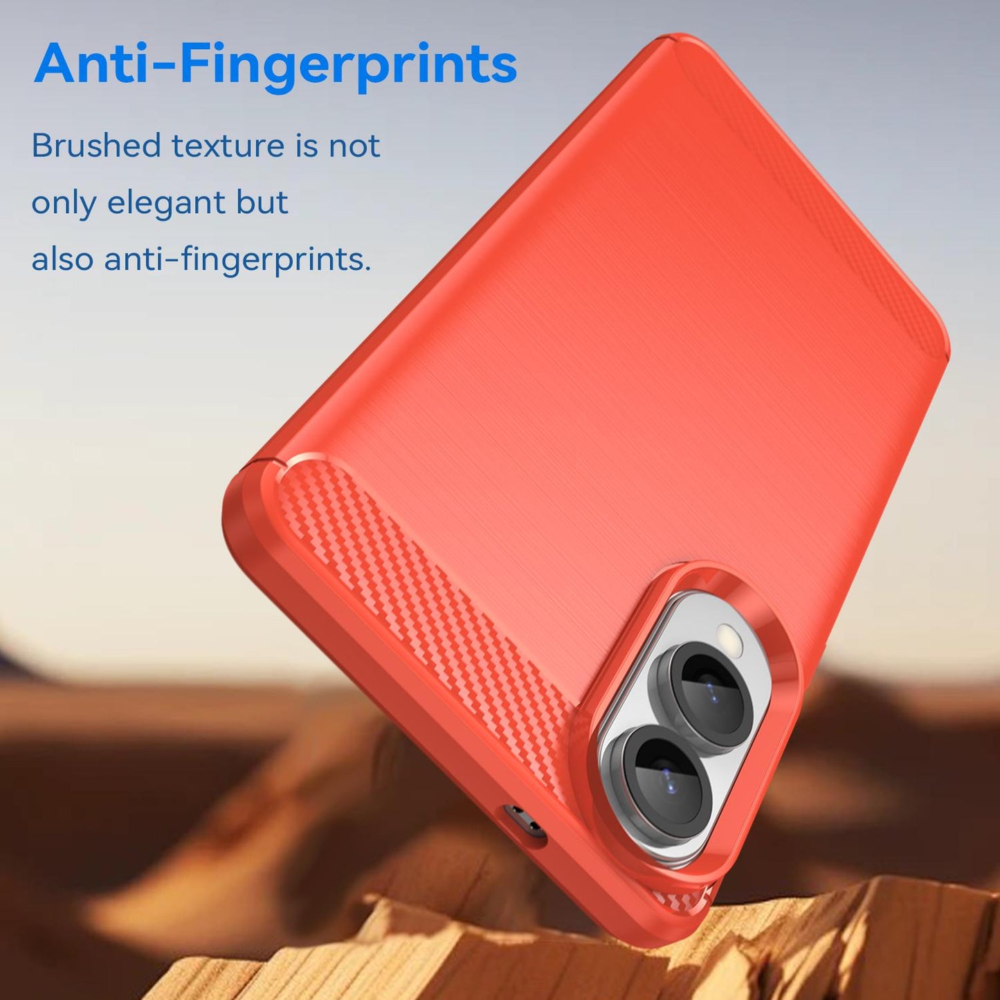 Samsung Galaxy S25 Edge 5G Carbon Fibre Brushed Texture TPU Protective Phone Case Shockproof Slim Cover