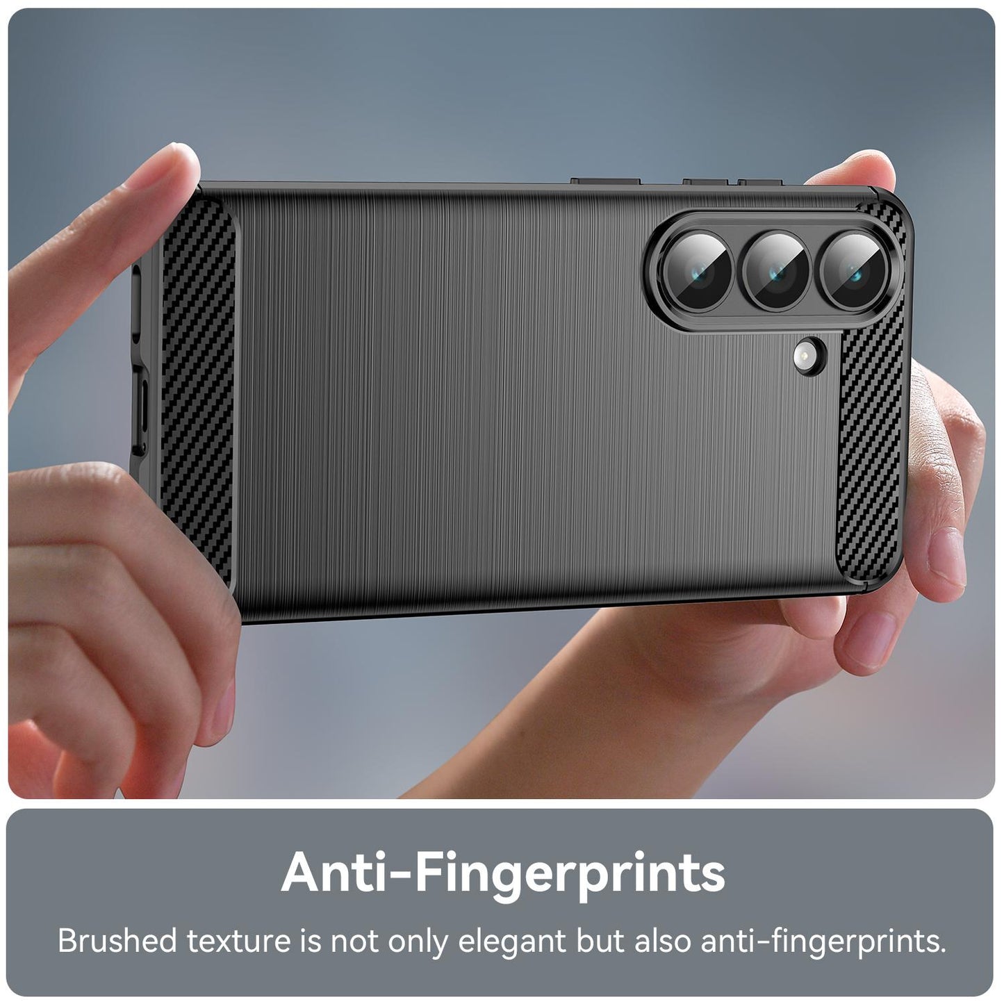 Samsung Galaxy S26+ 5G Carbon Fibre Brushed Texture TPU Protective Phone Case Shockproof Slim Cover