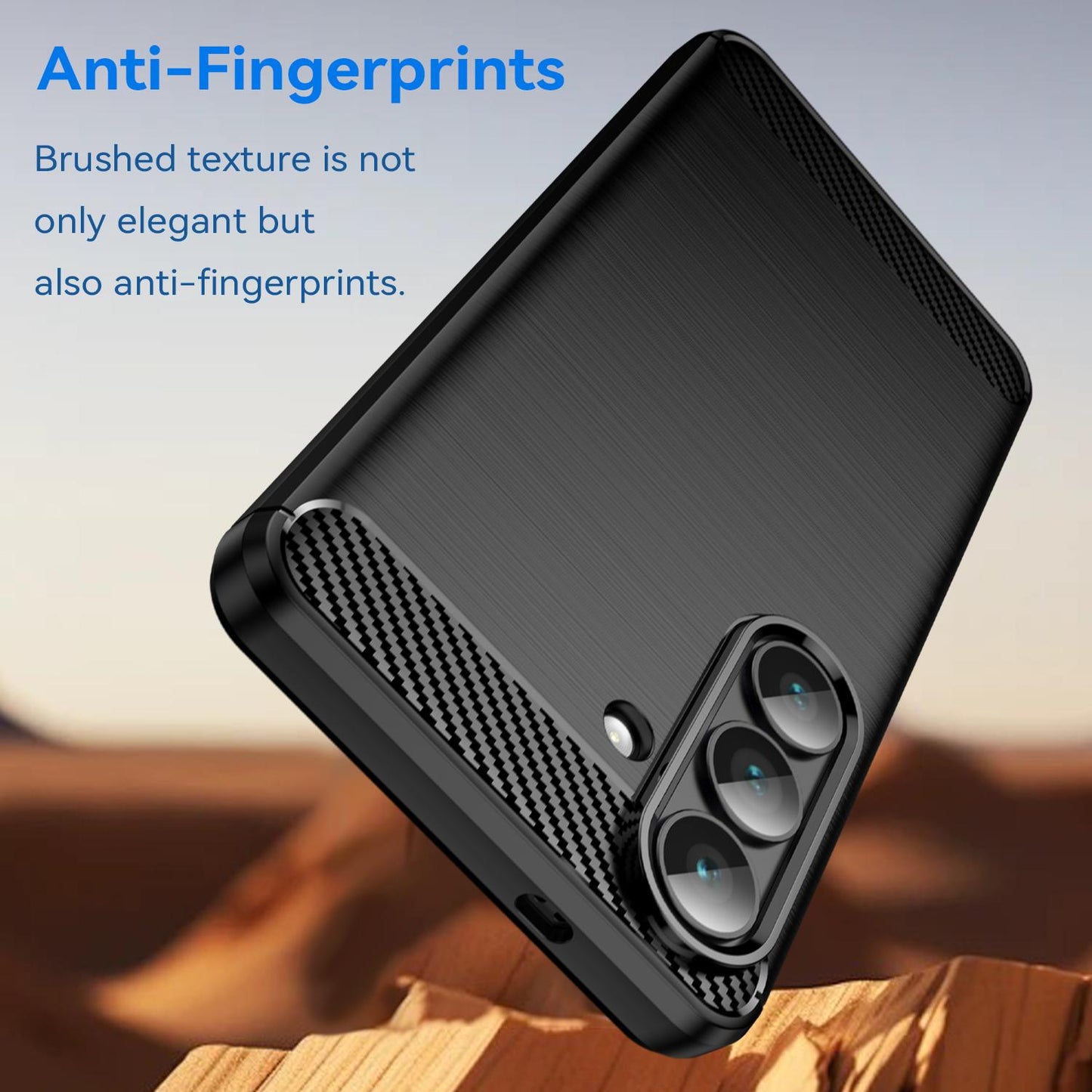 Samsung Galaxy S26 5G Carbon Fibre Brushed Texture TPU Protective Phone Case Shockproof Slim Cover