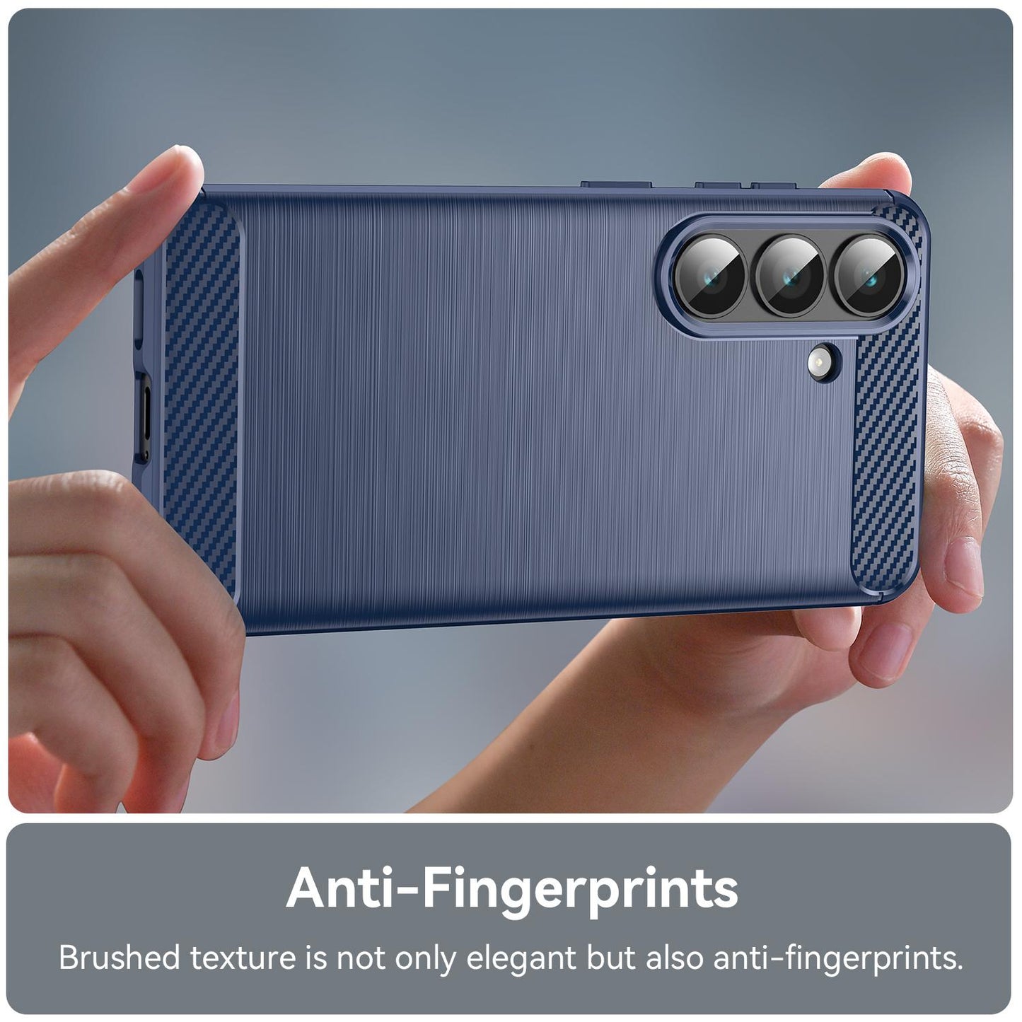 Samsung Galaxy S26 5G Carbon Fiber Brushed Texture TPU Protective Phone Case Shockproof Slim Cover