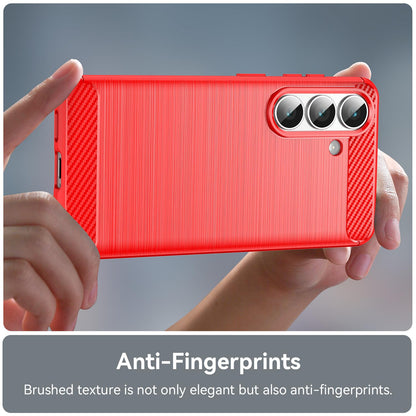 Samsung Galaxy S26 5G Carbon Fibre Brushed Texture TPU Protective Phone Case Shockproof Slim Cover