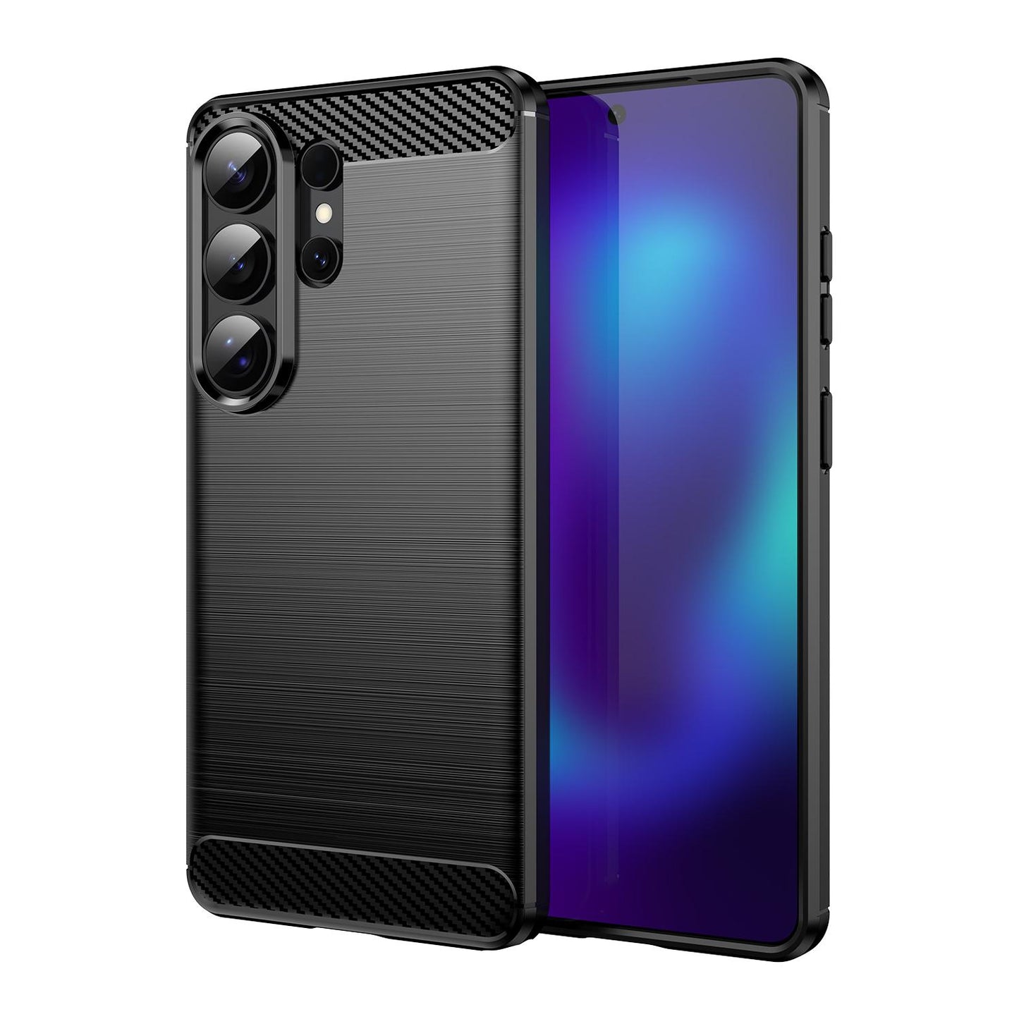 Samsung Galaxy S26 Ultra 5G Carbon Fibre Brushed Texture TPU Protective Phone Case Shockproof Slim Cover
