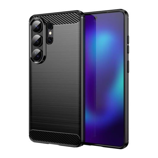 Samsung Galaxy S26 Ultra 5G Carbon Fibre Brushed Texture TPU Protective Phone Case Shockproof Slim Cover
