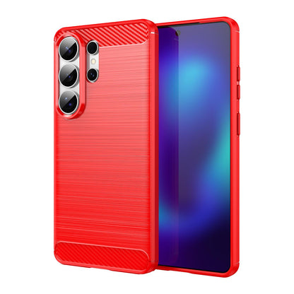 Samsung Galaxy S26 Ultra 5G Carbon Fibre Brushed Texture TPU Protective Phone Case Shockproof Slim Cover