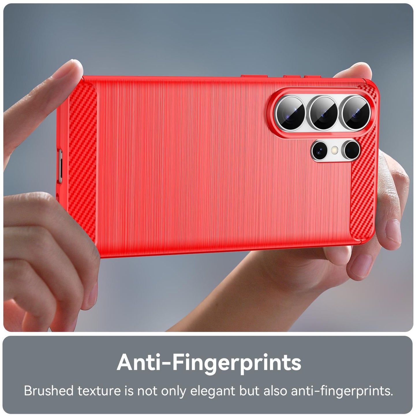 Samsung Galaxy S26 Ultra 5G Carbon Fibre Brushed Texture TPU Protective Phone Case Shockproof Slim Cover